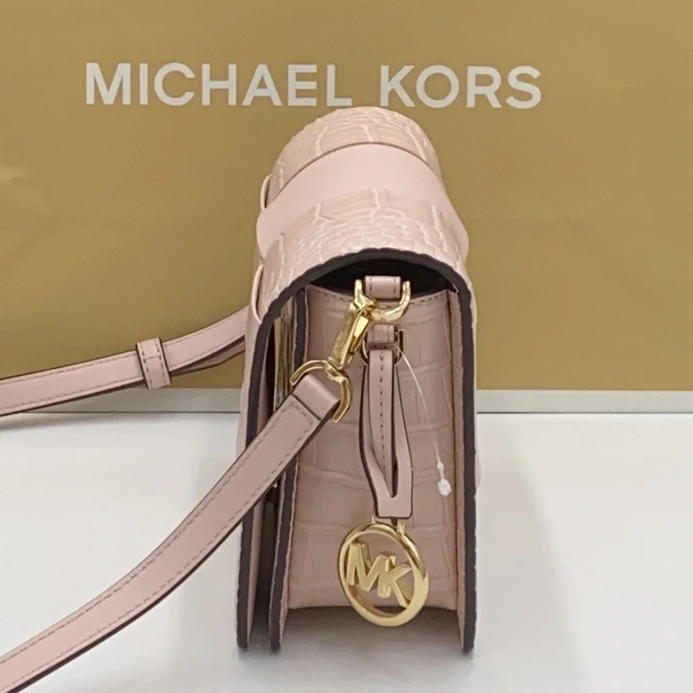 MICHAEL KORS MERCER SM CLUTCH XBODY POWDER BLUSH